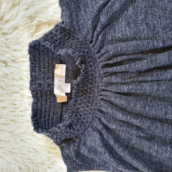 Loft Mockneck Tank Gray Tank - Picture 3 of 4